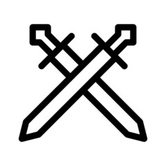 two sword icon or logo isolated sign symbol vector illustration - high quality black style vector icons
