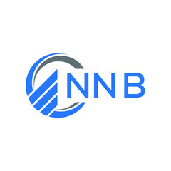 NNB Flat accounting logo design on white  background. NNB creative initials Growth graph letter logo concept. NNB business finance logo design.