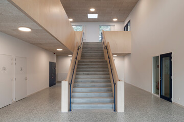 stairwell in school building