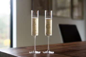 Flutes of champagne