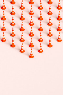 triange from traffic cones