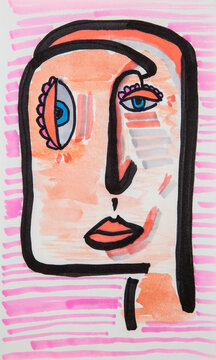 Impressionistic rough sketch of a person