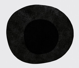 Monotone Illustration of single cell with nucleus 