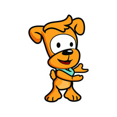 Obraz na płótnie Canvas Standing Dog Mascot
