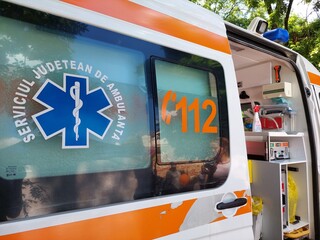 Ambulance ca in Romania. 112 emergency.