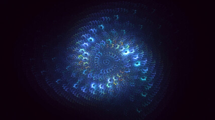 3D rendering abstract circle light background