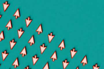 collection of many arrow cursors with copyspace