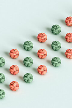 rows of isometric dog toy balls