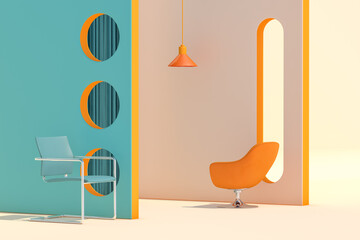 Abstract Space With Chair