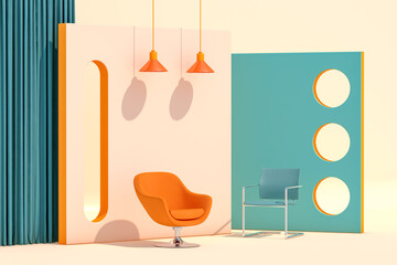 Abstract Space With Chair