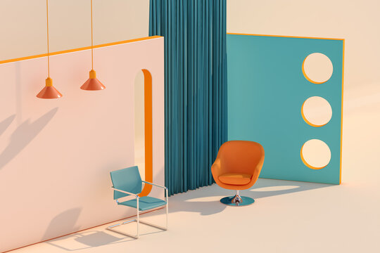 Abstract Space With Chair