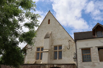 Maison typique, vue de l'extérieur, ville de Troyes, département de l'Aube, France