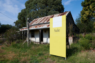 Empty, abandoned home for sale