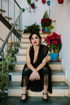 Portrait of a beautiful flamenca woman