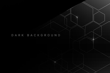 Darkness concept design black geometric background