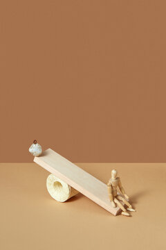 Balancing swing on a coil of twine.