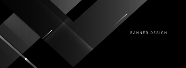 Obraz premium Darkness concept design black geometric background