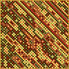 Multicolor truchet tiling connections illustration