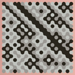 Multicolor truchet tiling connections illustration