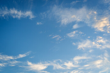 Beautiful blue sky and clouds clear sky in the daytime with dramatic light.