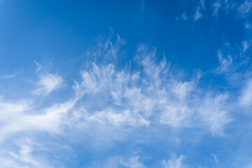 Beautiful blue sky and clouds clear sky in the daytime with dramatic light.