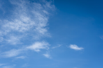 Beautiful blue sky and clouds clear sky in the daytime with dramatic light.