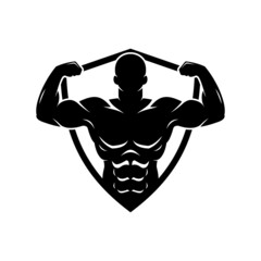 bodybuilding logo - obrazy, fototapety, plakaty