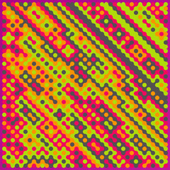 Multicolor truchet tiling connections illustration