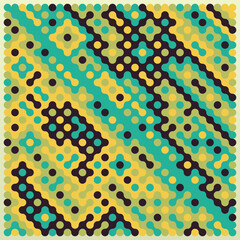 Multicolor truchet tiling connections illustration