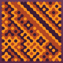 Multicolor truchet tiling connections illustration