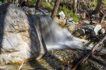 A small waterfall on a hike in the San Gabriel Mountains, California