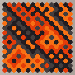 Multicolor truchet tiling connections illustration