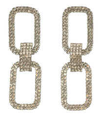 Sparkling Rhinestone Crystals in Rectangle Link Design