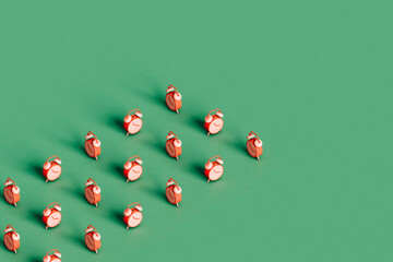 rectangle from pink alarm cloks 