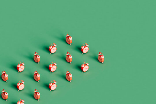 rectangle from pink alarm cloks 