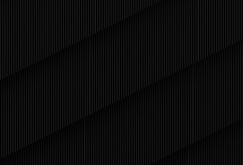 Abstract black diagonal lines and layering with copy space, 3d illustration background, 3d rendering.