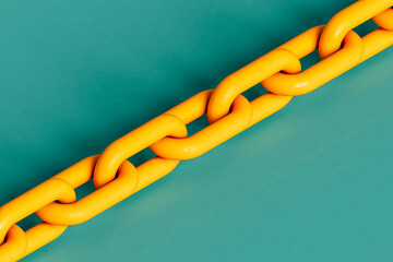 blockchain concept with copy space. 3d render