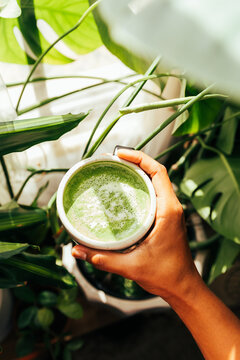 morning matcha latte