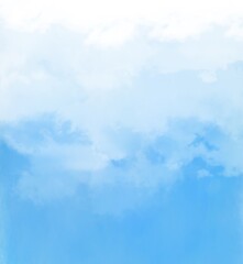 空と雲のイラスト背景