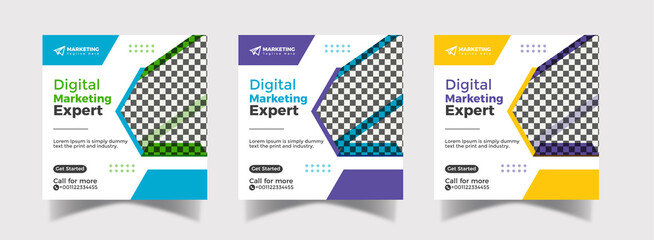 Digital marketing and Corporate Social Media Post Banner Design Template