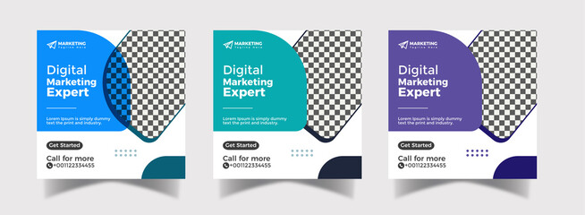 Digital marketing and Corporate Social Media Post Banner Design Template