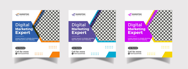 Digital marketing and Corporate Social Media Post Banner Design Template