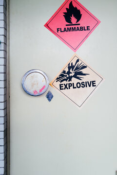 Explosion proof door in the laboratory