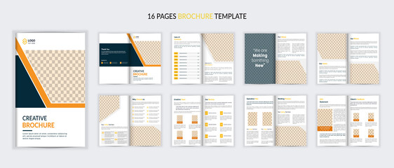 Obraz na płótnie Canvas Creative business brochure template modern shapes style brochure template