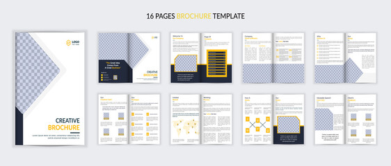 Creative brochure template modern shapes design brochure template