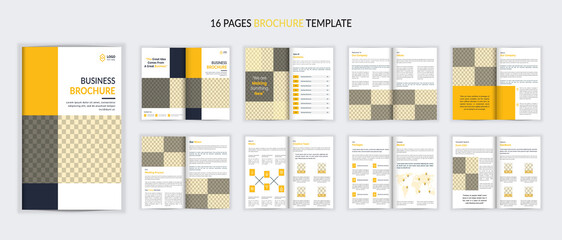 Obraz na płótnie Canvas Creative business brochure template with modern shapes design brochure template