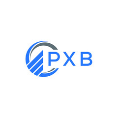 PXB Flat accounting logo design on white  background. PXB creative initials Growth graph letter logo concept. PXB business finance logo design.