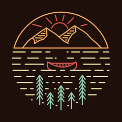 Good view of nature with shining sunrise graphic illustration vector art t-shirt design