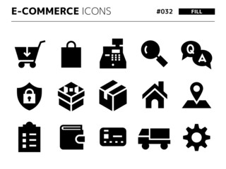 eコマースに関連する塗りつぶしスタイルのアイコンセット_032