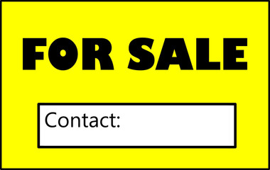 For sale advertisement board vector printable